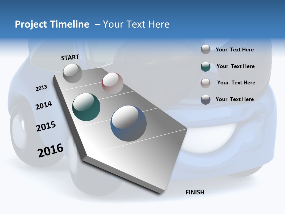 Illustration Of A Car With Glasses PowerPoint Template