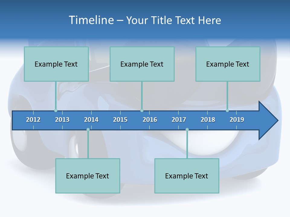Illustration Of A Car With Glasses PowerPoint Template