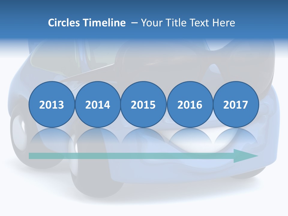 Illustration Of A Car With Glasses PowerPoint Template