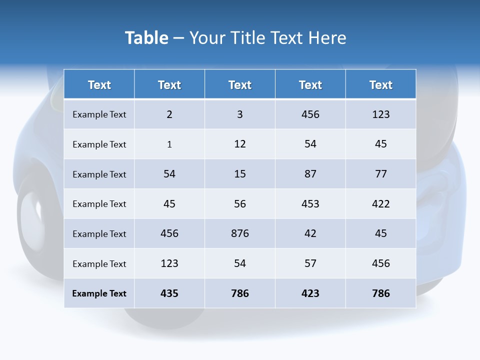 Illustration Of A Car With Glasses PowerPoint Template