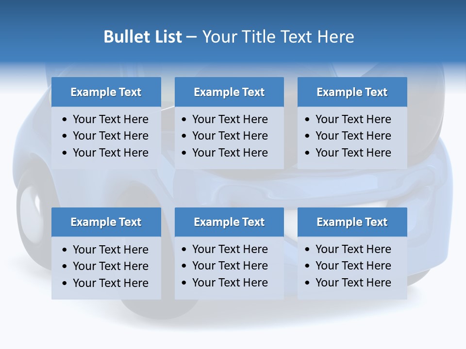 Illustration Of A Car With Glasses PowerPoint Template