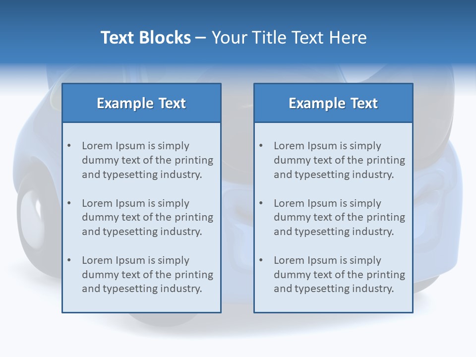 Illustration Of A Car With Glasses PowerPoint Template