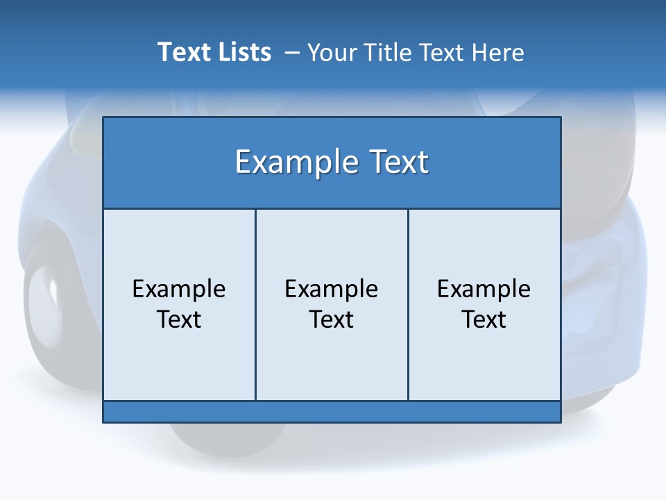 Illustration Of A Car With Glasses PowerPoint Template