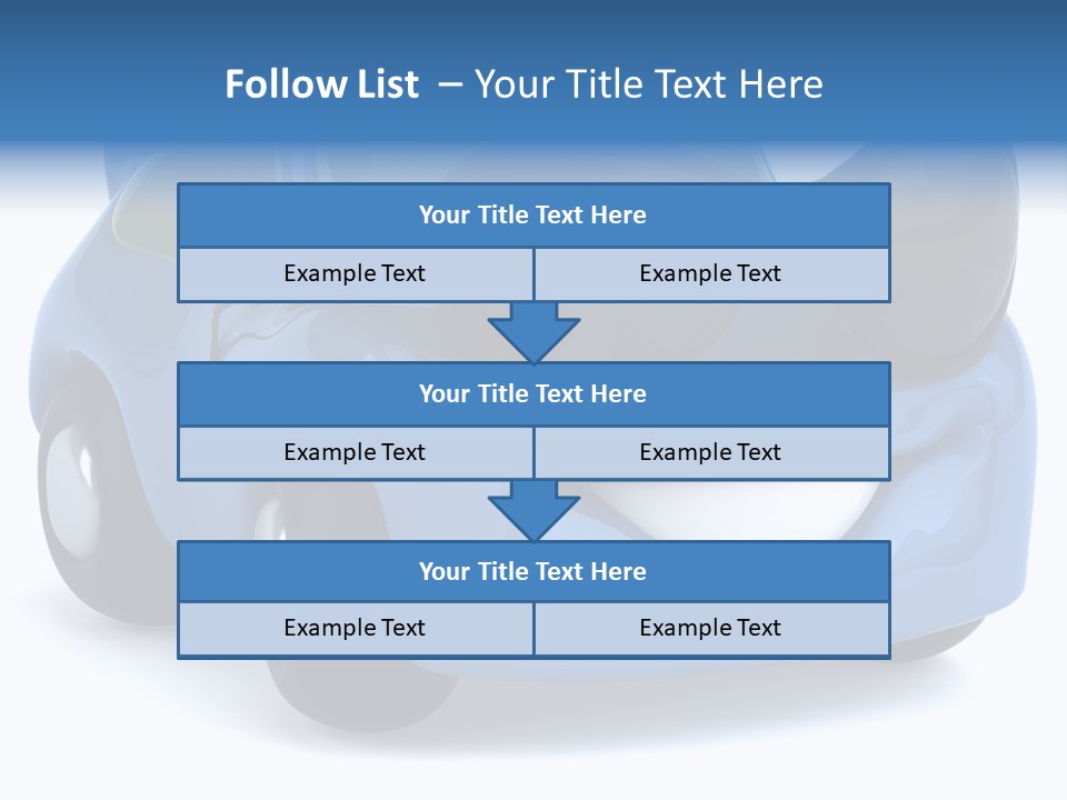 Illustration Of A Car With Glasses PowerPoint Template