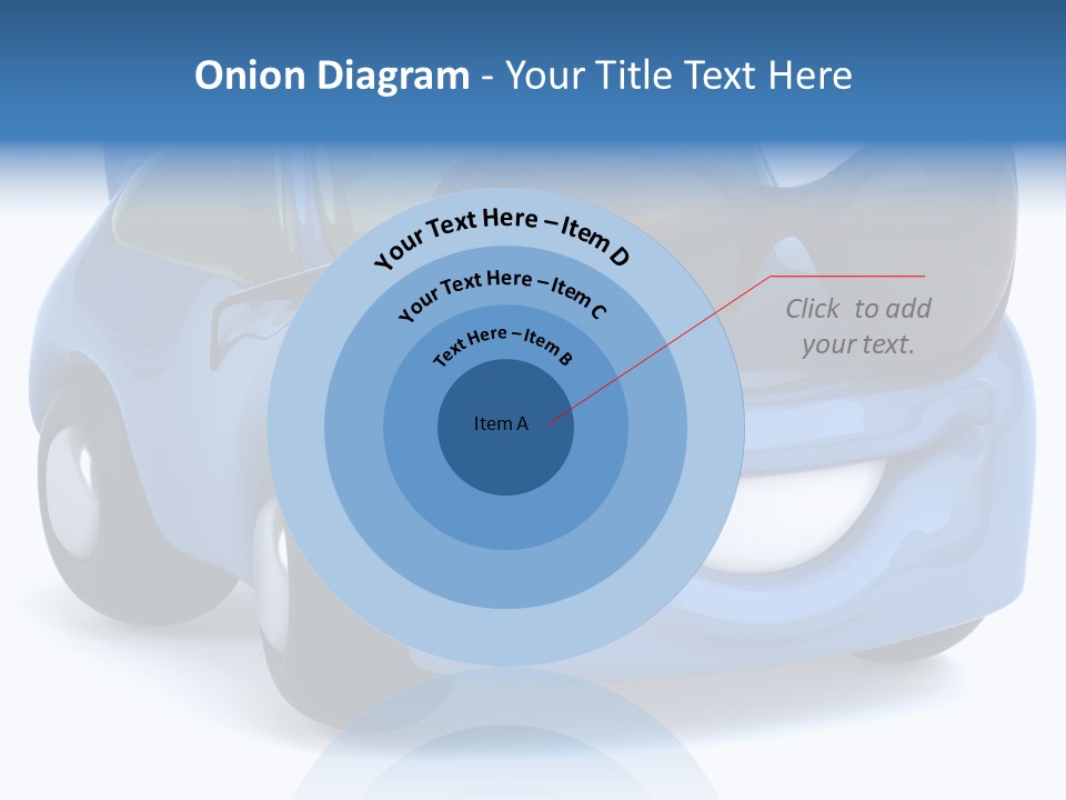 Illustration Of A Car With Glasses PowerPoint Template