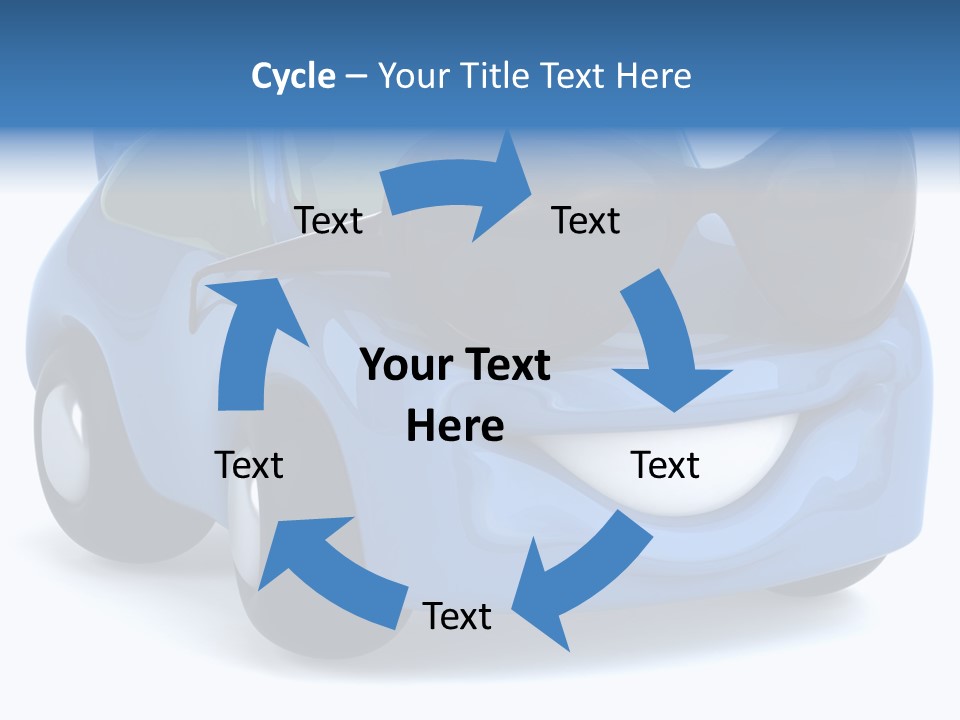 Illustration Of A Car With Glasses PowerPoint Template