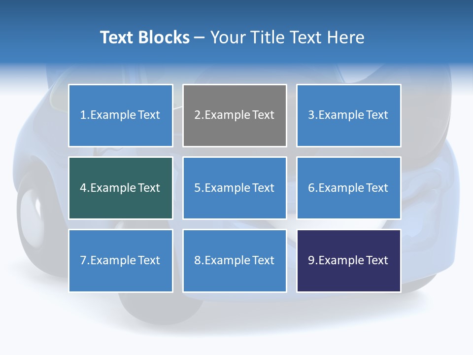 Illustration Of A Car With Glasses PowerPoint Template