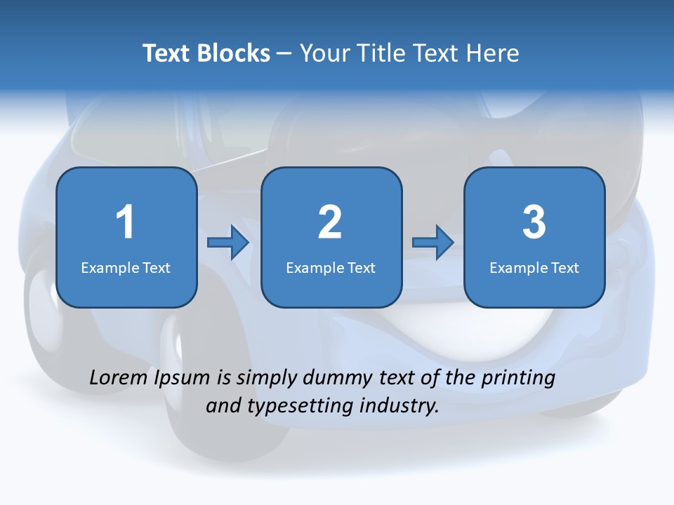 Illustration Of A Car With Glasses PowerPoint Template