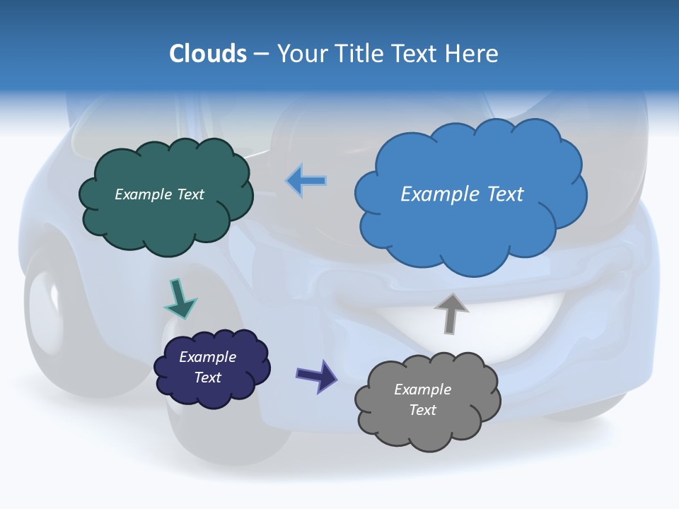 Illustration Of A Car With Glasses PowerPoint Template