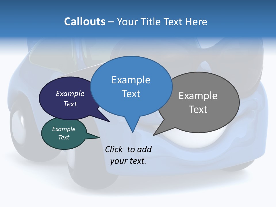 Illustration Of A Car With Glasses PowerPoint Template