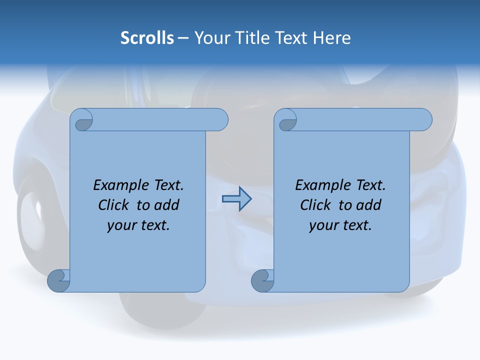 Illustration Of A Car With Glasses PowerPoint Template