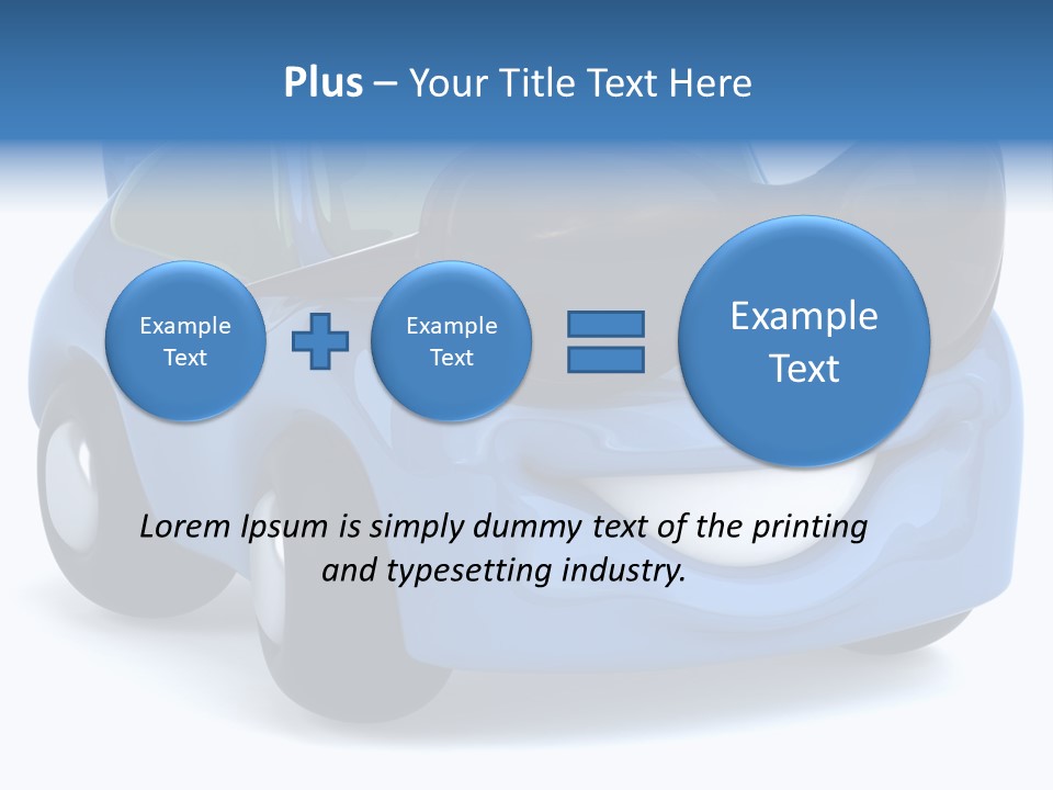 Illustration Of A Car With Glasses PowerPoint Template