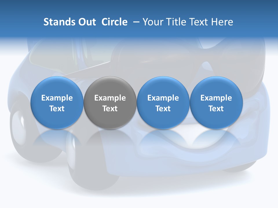 Illustration Of A Car With Glasses PowerPoint Template