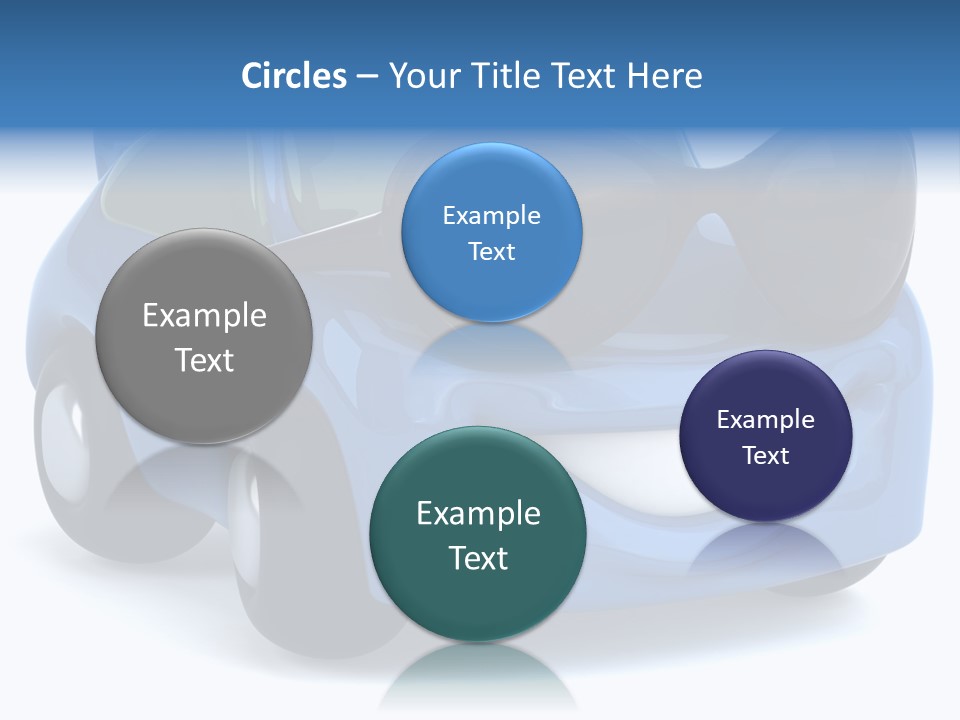 Illustration Of A Car With Glasses PowerPoint Template