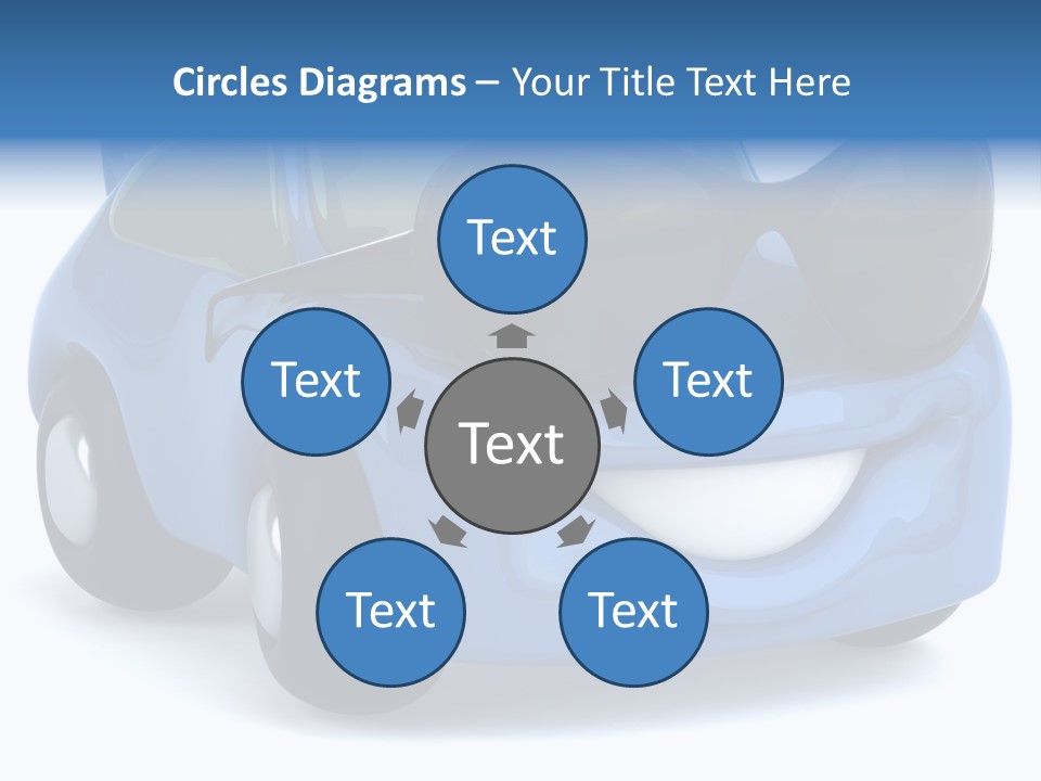 Illustration Of A Car With Glasses PowerPoint Template
