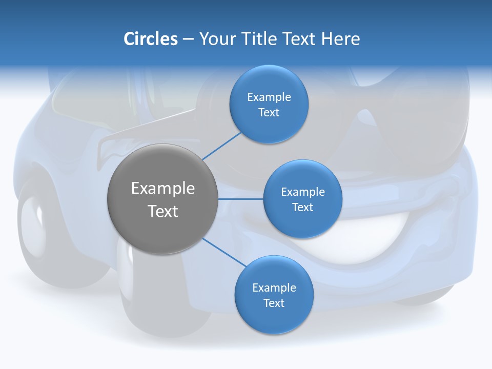 Illustration Of A Car With Glasses PowerPoint Template