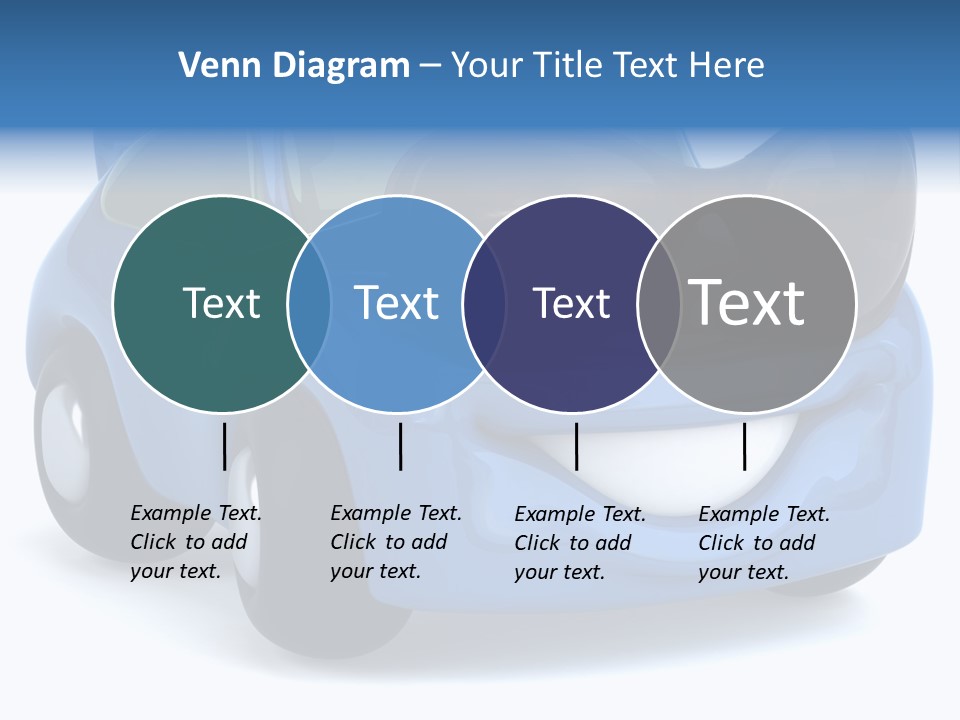 Illustration Of A Car With Glasses PowerPoint Template