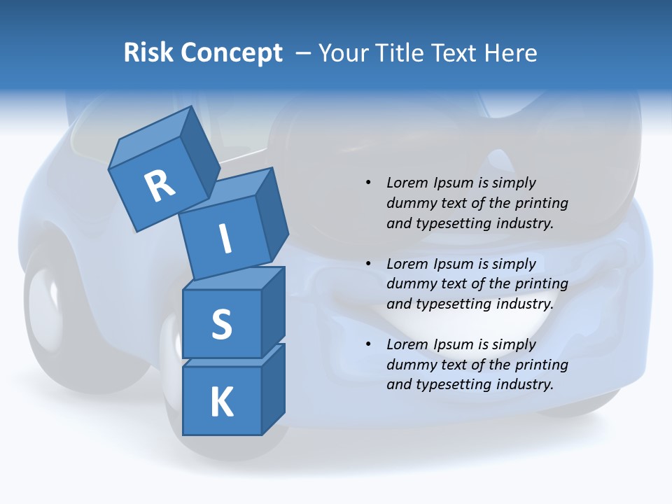 Illustration Of A Car With Glasses PowerPoint Template