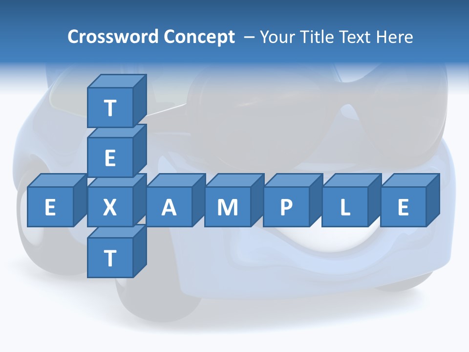 Illustration Of A Car With Glasses PowerPoint Template