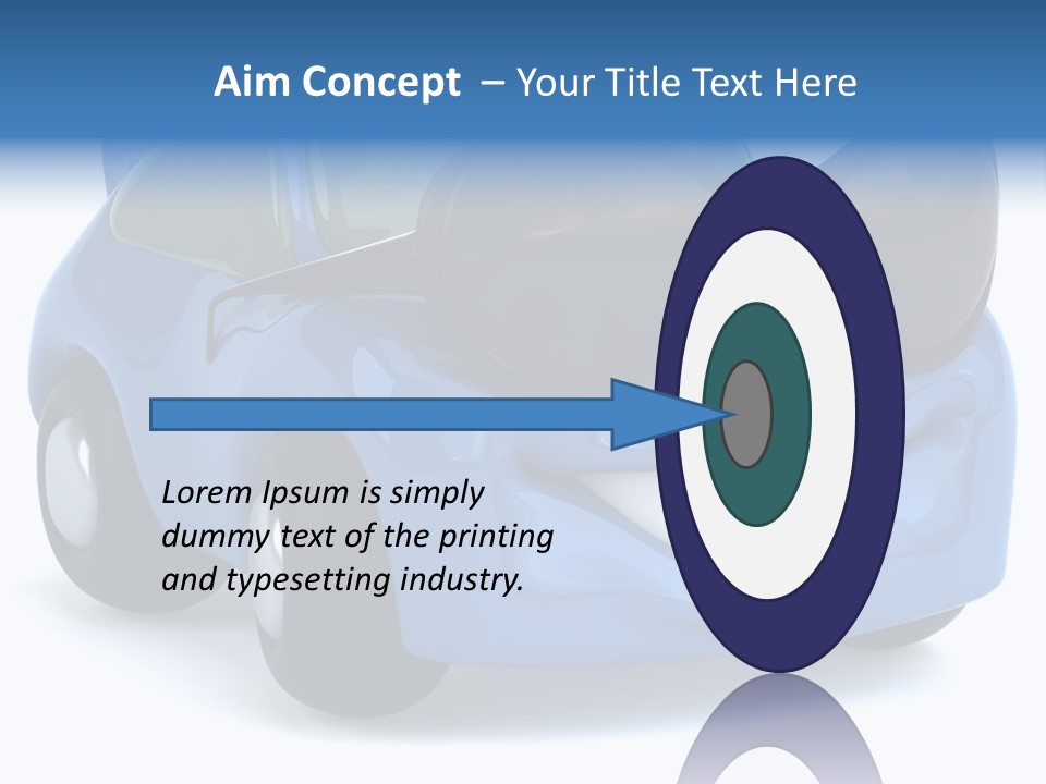 Illustration Of A Car With Glasses PowerPoint Template