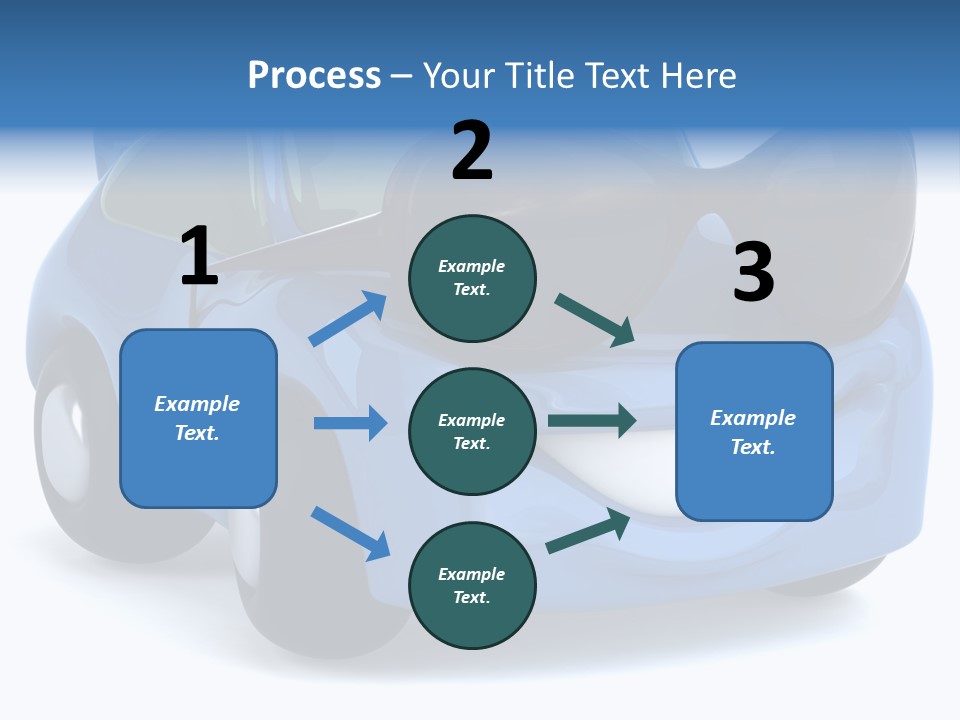 Illustration Of A Car With Glasses PowerPoint Template