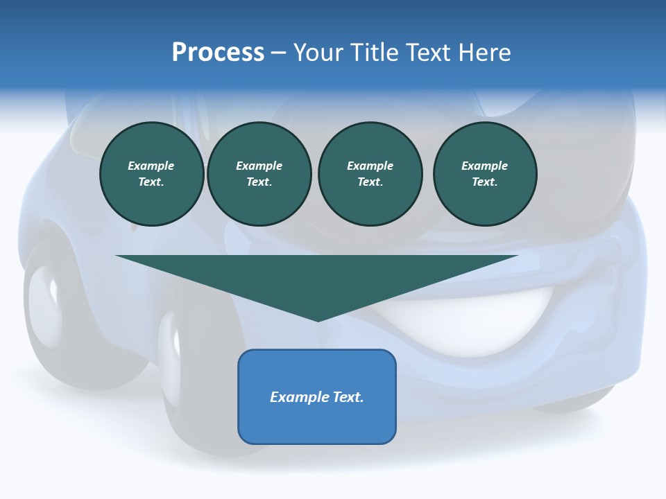 Illustration Of A Car With Glasses PowerPoint Template
