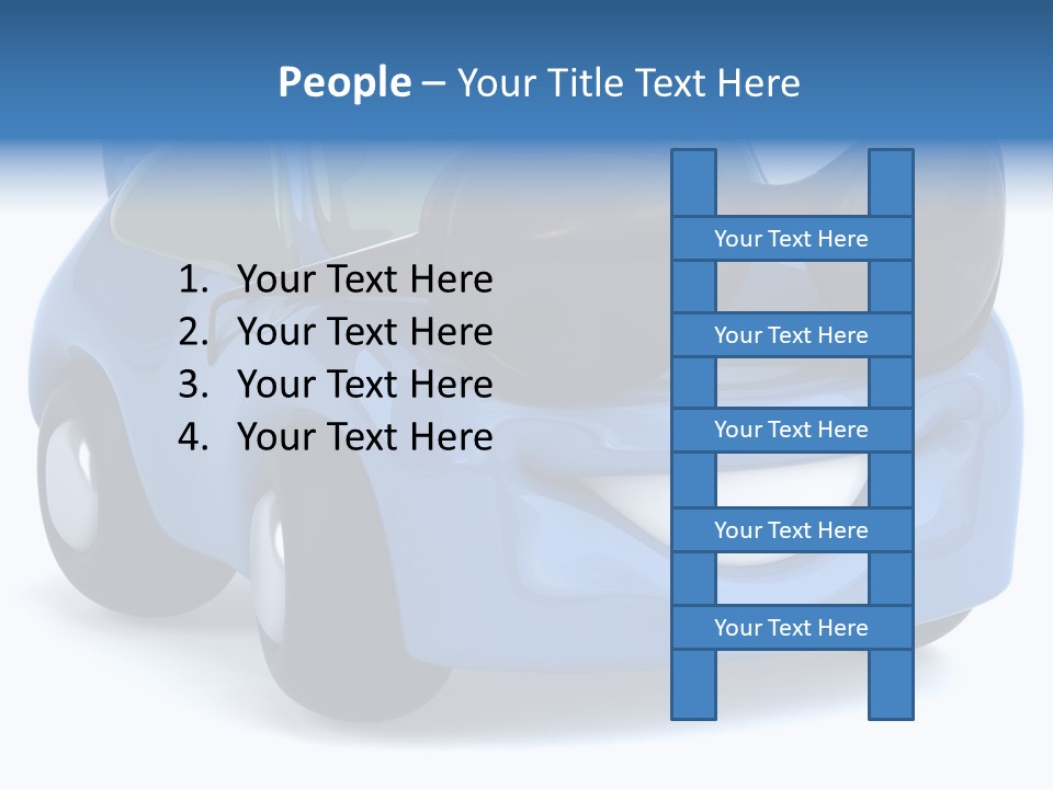 Illustration Of A Car With Glasses PowerPoint Template