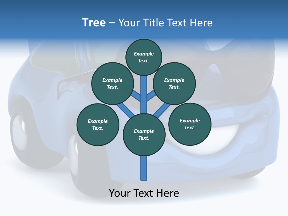 Illustration Of A Car With Glasses PowerPoint Template
