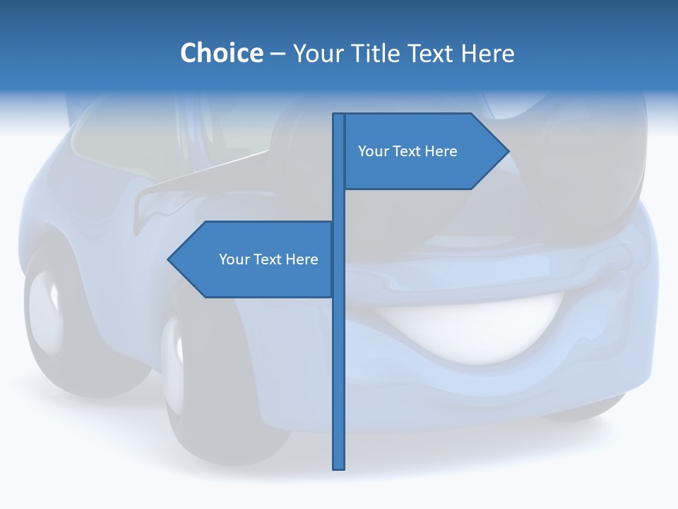Illustration Of A Car With Glasses PowerPoint Template