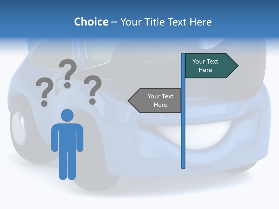 Illustration Of A Car With Glasses PowerPoint Template