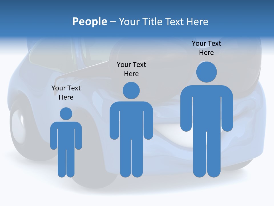 Illustration Of A Car With Glasses PowerPoint Template