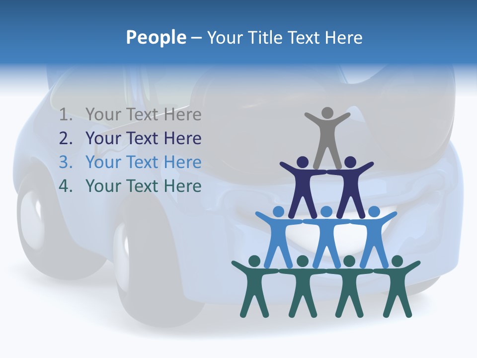 Illustration Of A Car With Glasses PowerPoint Template