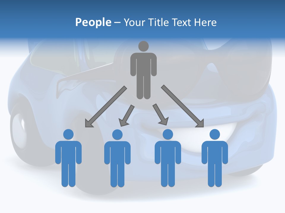 Illustration Of A Car With Glasses PowerPoint Template