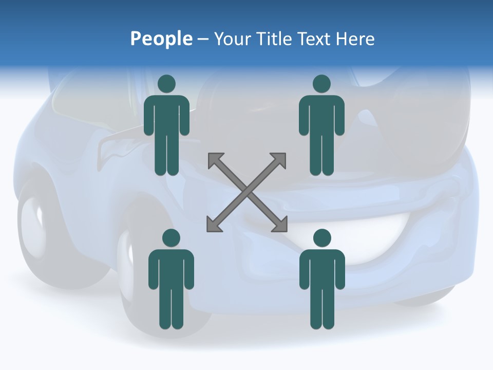 Illustration Of A Car With Glasses PowerPoint Template