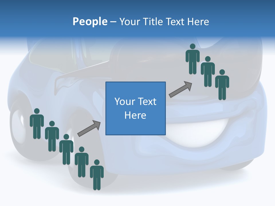 Illustration Of A Car With Glasses PowerPoint Template