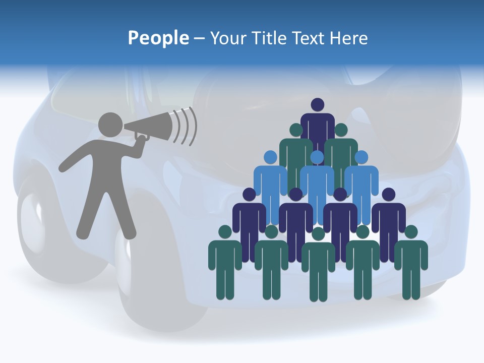 Illustration Of A Car With Glasses PowerPoint Template