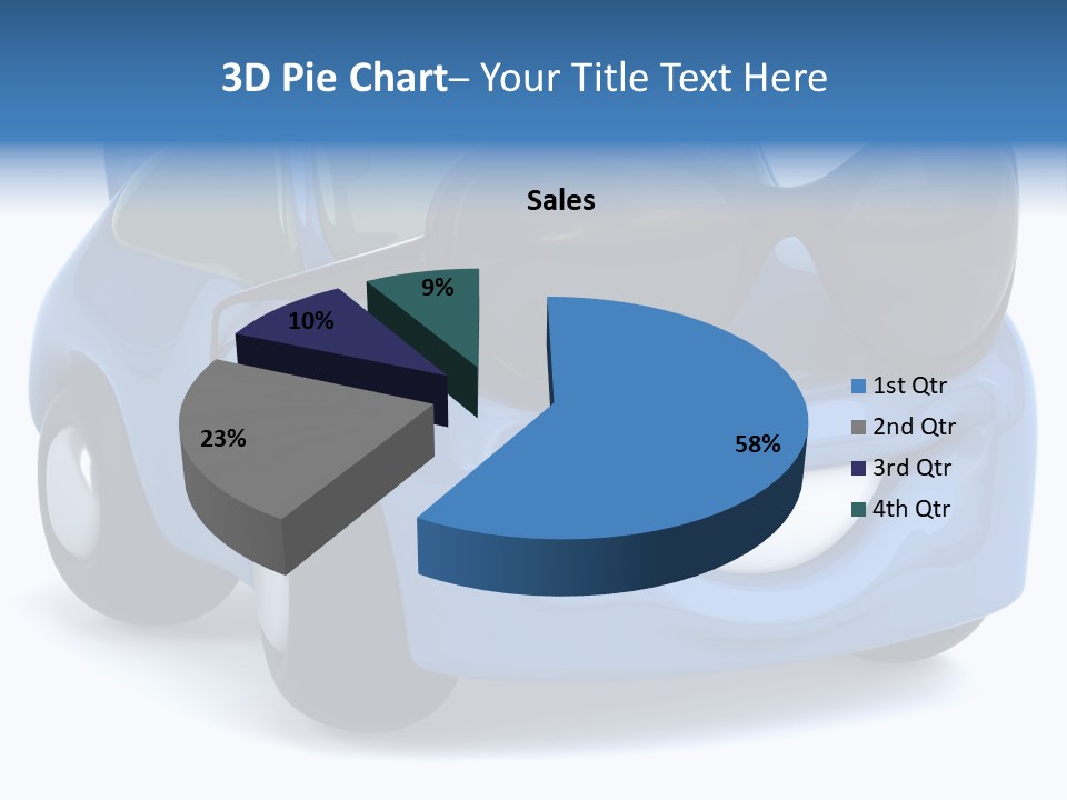 Illustration Of A Car With Glasses PowerPoint Template