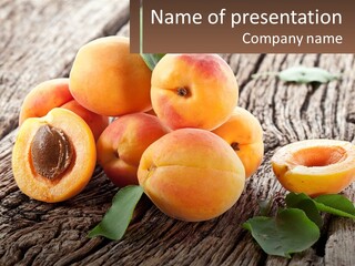 Apricots On A Bench PowerPoint Template
