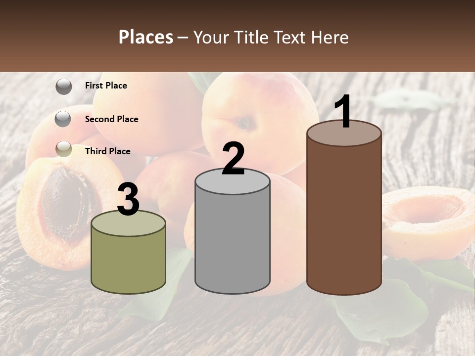 Apricots On A Bench PowerPoint Template