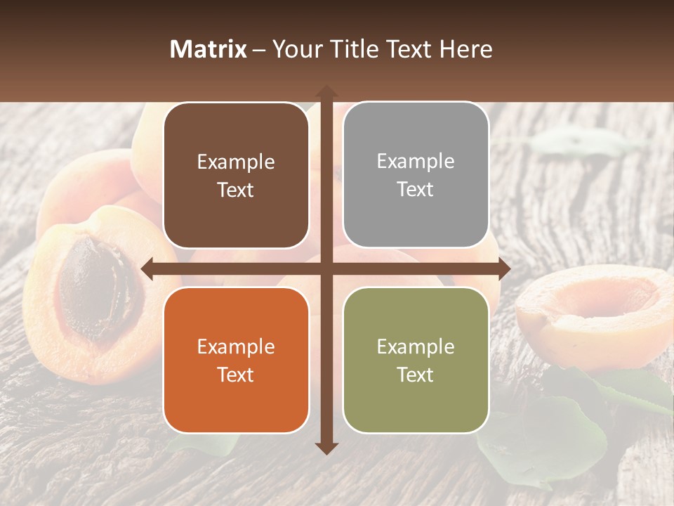 Apricots On A Bench PowerPoint Template