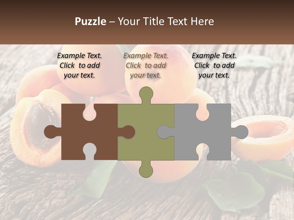 Apricots On A Bench PowerPoint Template