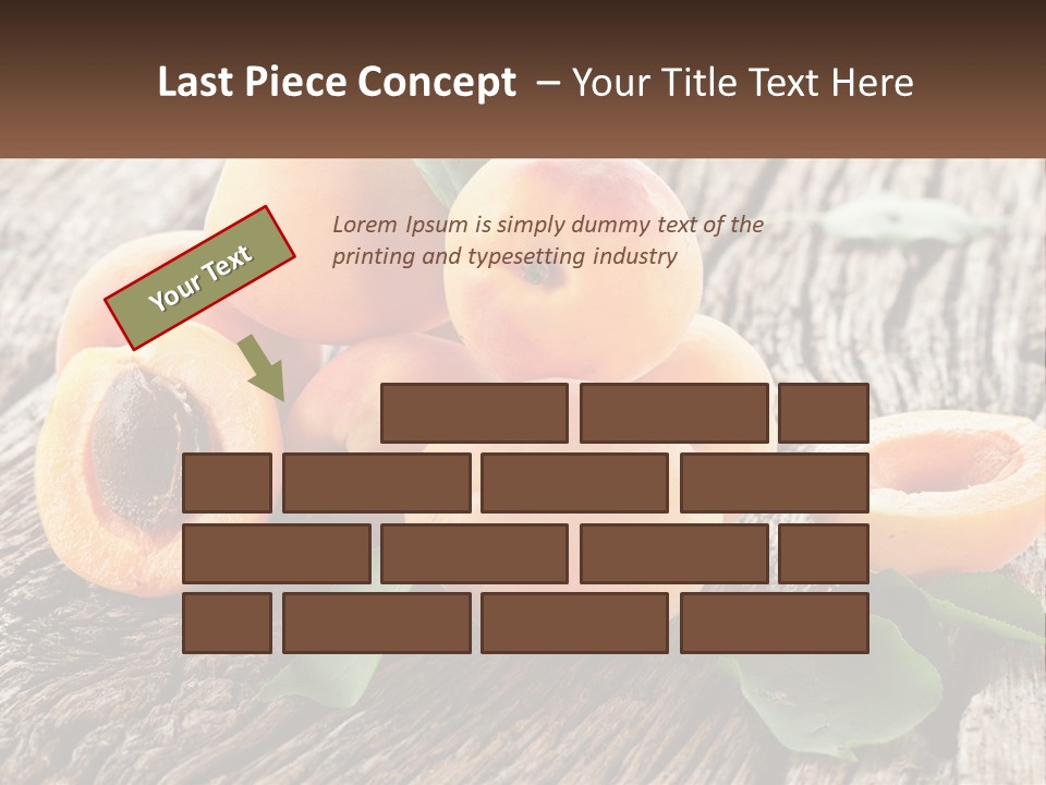 Apricots On A Bench PowerPoint Template