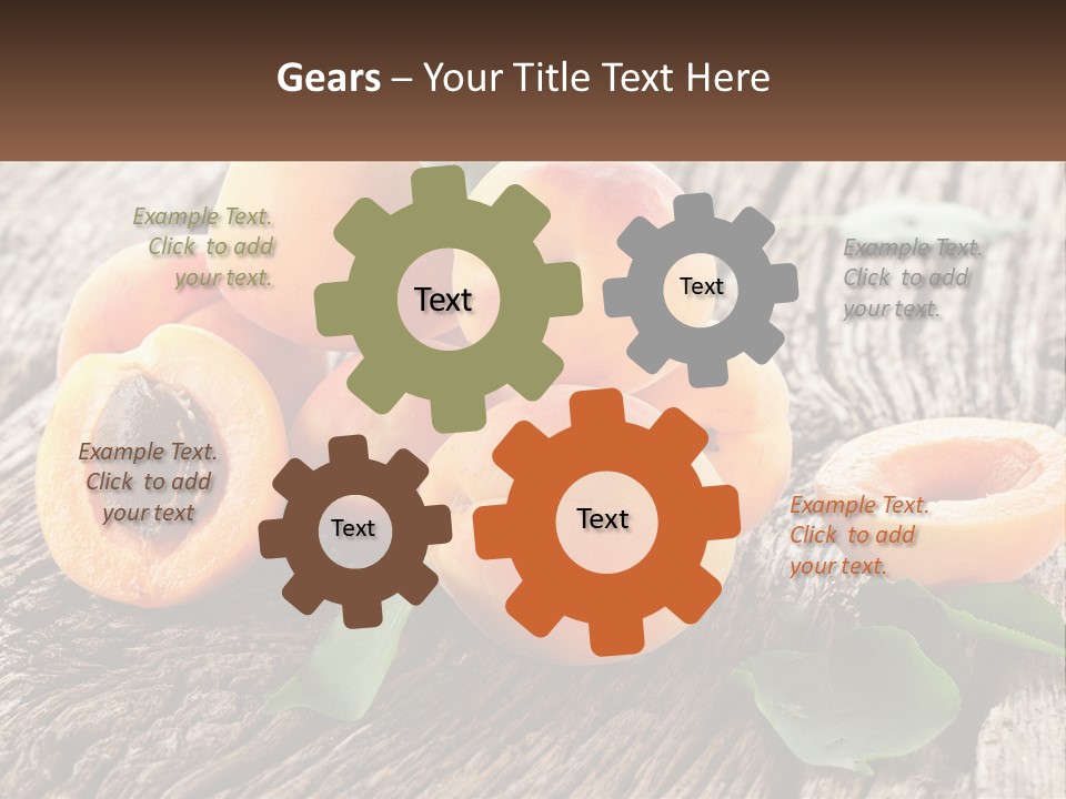 Apricots On A Bench PowerPoint Template