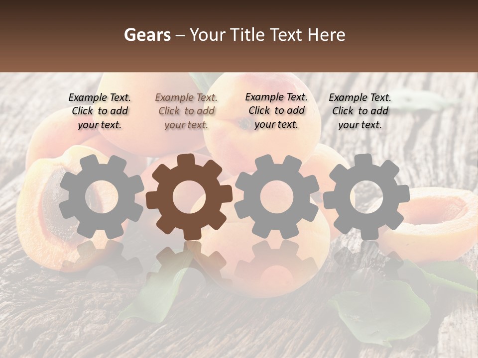 Apricots On A Bench PowerPoint Template