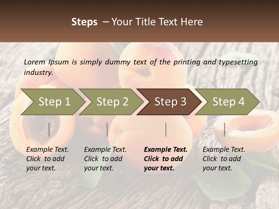 Apricots On A Bench PowerPoint Template