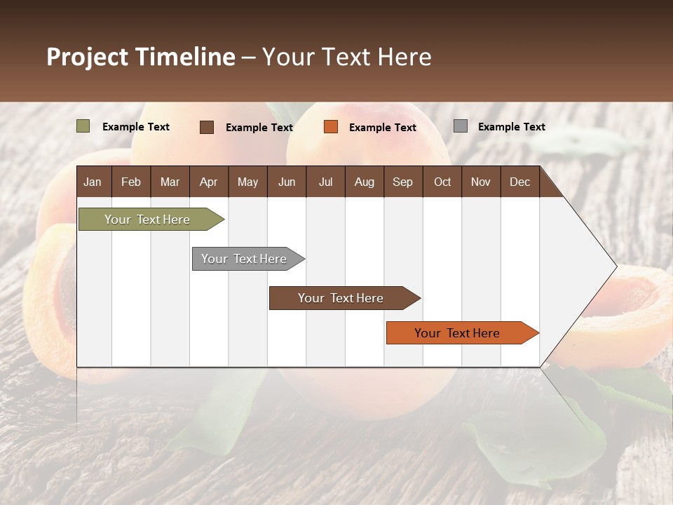 Apricots On A Bench PowerPoint Template