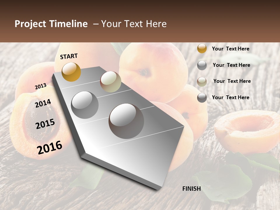 Apricots On A Bench PowerPoint Template