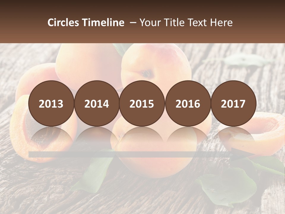 Apricots On A Bench PowerPoint Template
