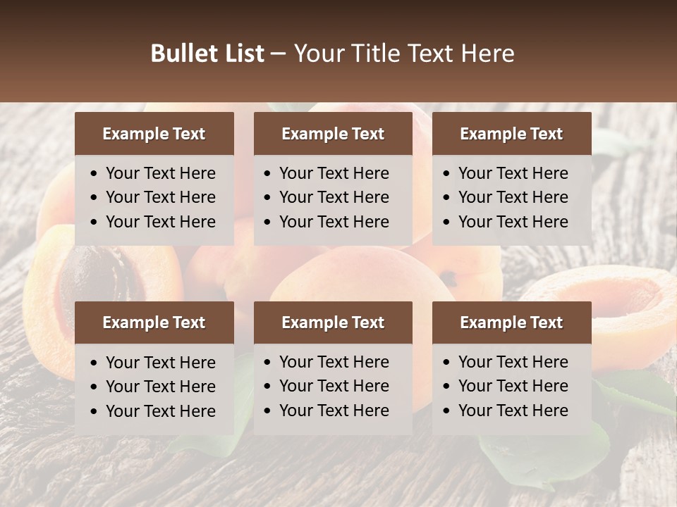 Apricots On A Bench PowerPoint Template