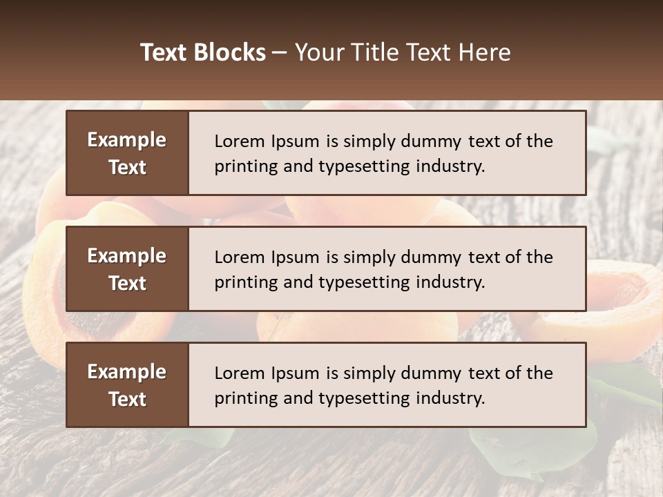 Apricots On A Bench PowerPoint Template